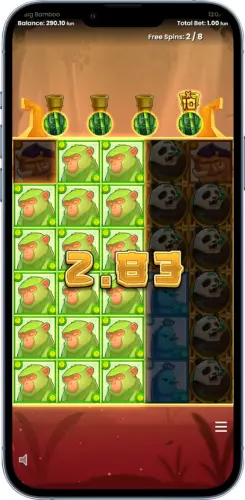 Big Bamboo Gewinn mit Affen-Symbolen
